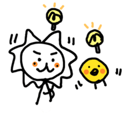 White lion and yellow chicken 3 sticker #11591991