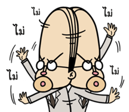 Barcode Office man sticker #11592695