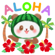 Water melon panda sticker #11592713