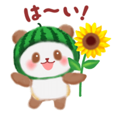 Water melon panda sticker #11592714