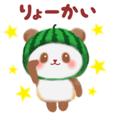Water melon panda sticker #11592715