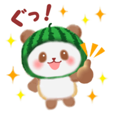 Water melon panda sticker #11592716