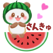 Water melon panda sticker #11592717