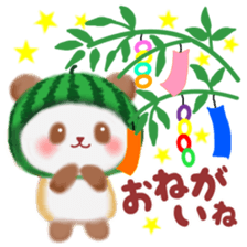 Water melon panda sticker #11592720