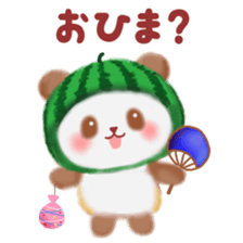 Water melon panda sticker #11592724