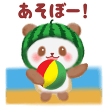 Water melon panda sticker #11592726
