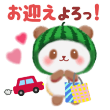 Water melon panda sticker #11592731