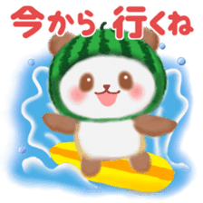 Water melon panda sticker #11592733