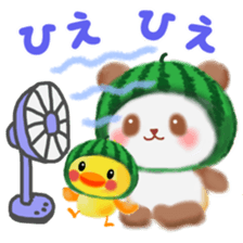 Water melon panda sticker #11592736