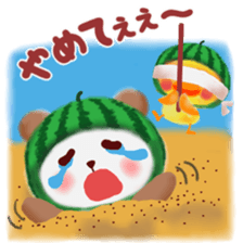 Water melon panda sticker #11592739