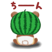 Water melon panda sticker #11592741