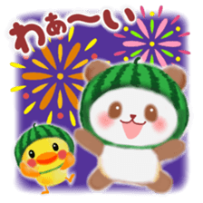 Water melon panda sticker #11592747