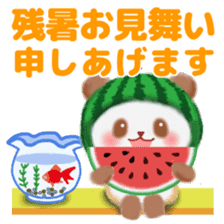 Water melon panda sticker #11592749