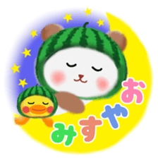 Water melon panda sticker #11592751