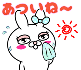Blusher rabbit.Summer color sticker #11593232