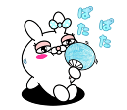 Blusher rabbit.Summer color sticker #11593233