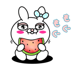 Blusher rabbit.Summer color sticker #11593235