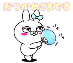 Blusher rabbit.Summer color sticker #11593236