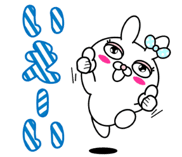 Blusher rabbit.Summer color sticker #11593238