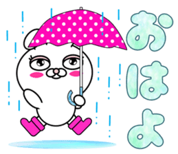 Blusher rabbit.Summer color sticker #11593244