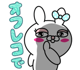 Blusher rabbit.Summer color sticker #11593253