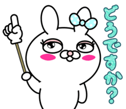 Blusher rabbit.Summer color sticker #11593256