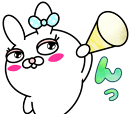 Blusher rabbit.Summer color sticker #11593257