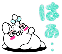 Blusher rabbit.Summer color sticker #11593260