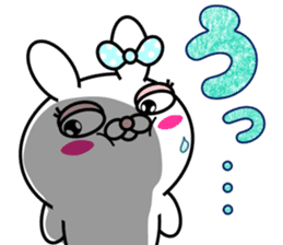 Blusher rabbit.Summer color sticker #11593261