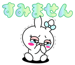 Blusher rabbit.Summer color sticker #11593262