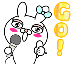 Blusher rabbit.Summer color sticker #11593267