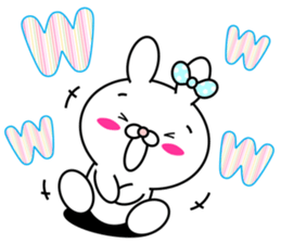 Blusher rabbit.Summer color sticker #11593268