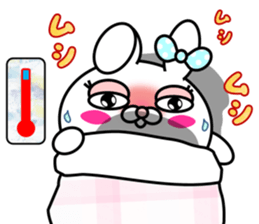 Blusher rabbit.Summer color sticker #11593270