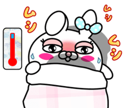 Blusher rabbit.Summer color sticker #11593270