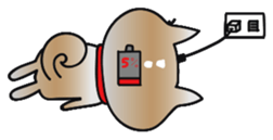 Shiba pi pi with chu chu part2 sticker #11593612