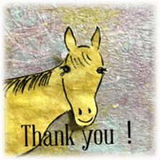 Daily life conversation Colorful Horse sticker #11594404