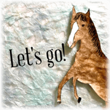 Daily life conversation Colorful Horse sticker #11594411