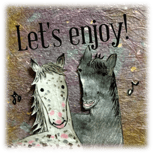 Daily life conversation Colorful Horse sticker #11594420