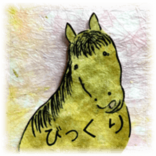 Daily life conversation Colorful Horse sticker #11594421