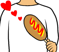 I am Corn dog sticker #11595295