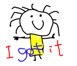 Drawing looks like drawn by a child 3 sticker #11595358
