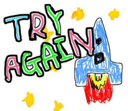 Drawing looks like drawn by a child 3 sticker #11595364