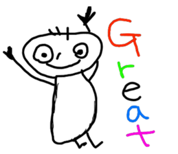 Drawing looks like drawn by a child 3 sticker #11595365