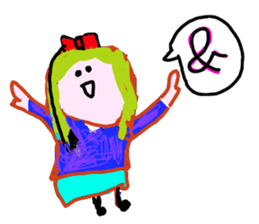 Drawing looks like drawn by a child 3 sticker #11595387