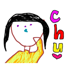 Drawing looks like drawn by a child 3 sticker #11595388