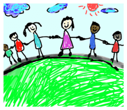 Drawing looks like drawn by a child 3 sticker #11595391