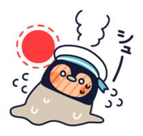 Relaxed penguin ( summer ver.) sticker #11595516
