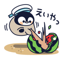 Relaxed penguin ( summer ver.) sticker #11595538