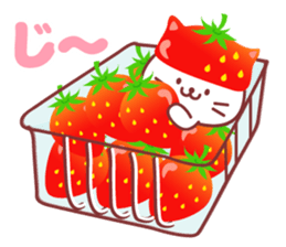 Cat of Strawberry. sticker #11595792