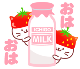 Cat of Strawberry. sticker #11595794